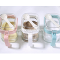 Transparent Glass Condiment Jar Seasoning Box Set